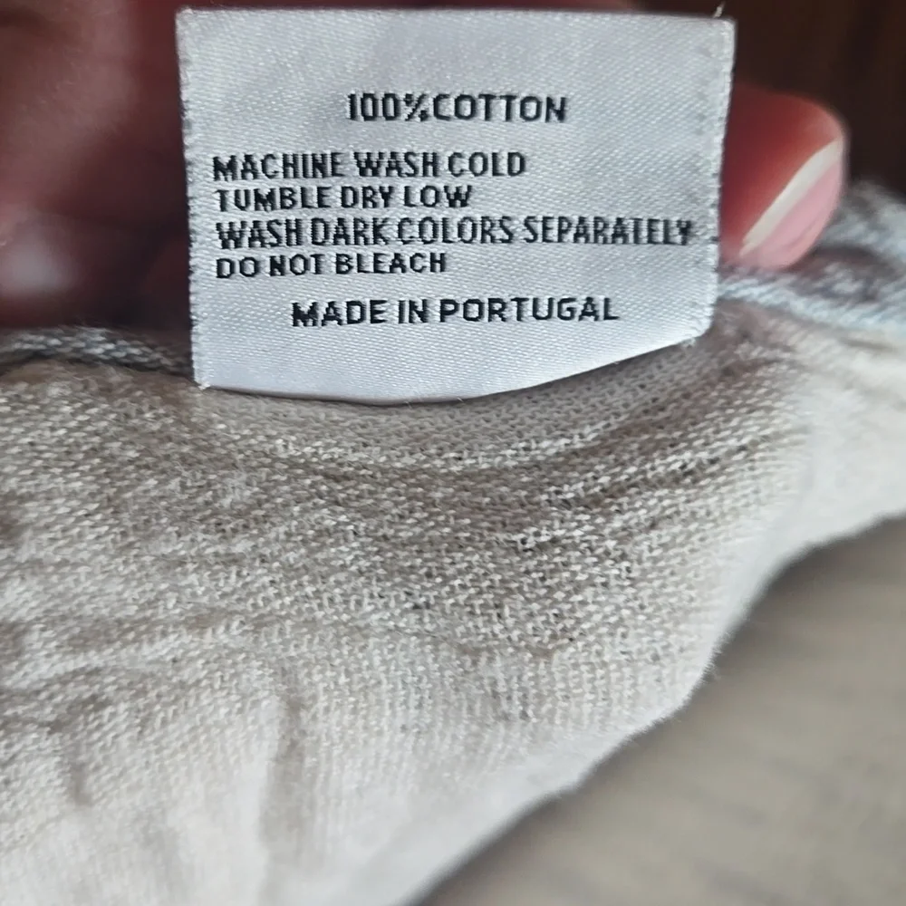 Piscatextil 100% Cotton Made In Portugal blue white gauzy airy 48x72